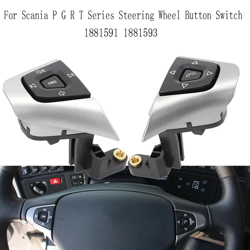 

For Scania P G R T Series Cruise Control Switch Speed Steering Wheel Button Autocruise Menus-N25R