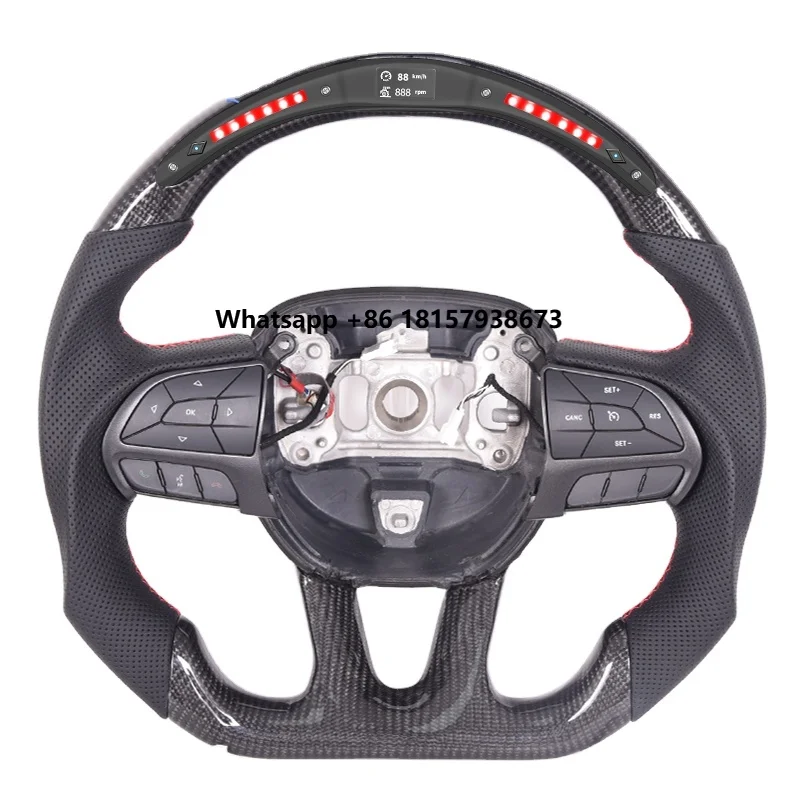 

Custom Carbon Fiber Steering Wheel With LED for Dodge