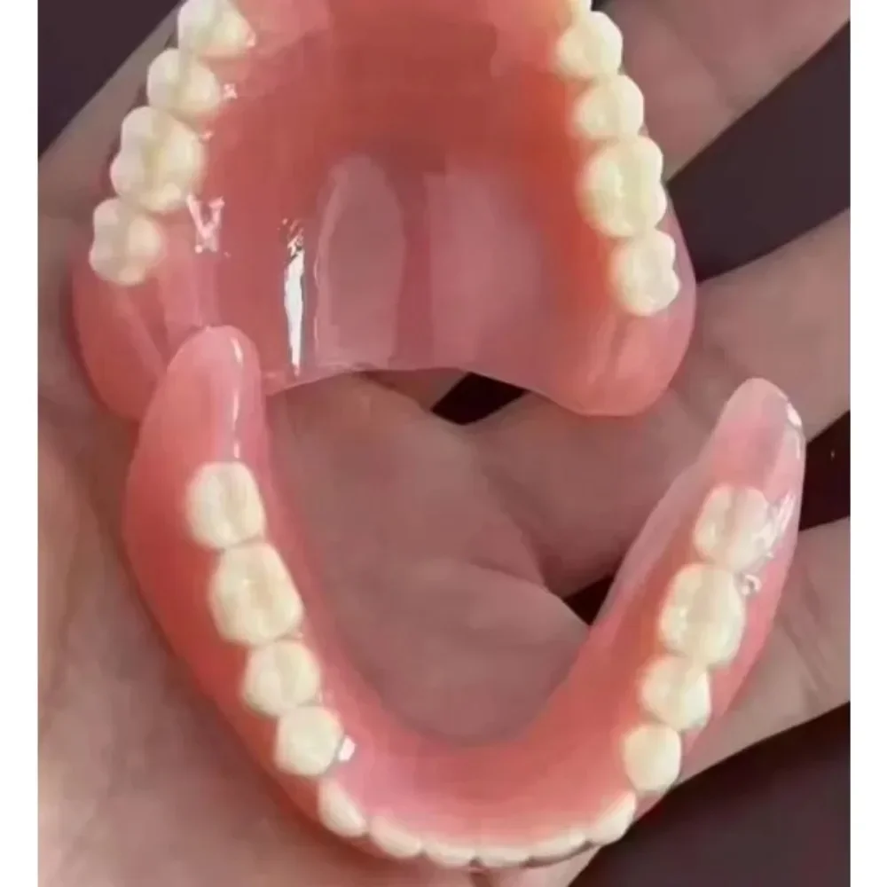 Full Set Dentures Fake Teeth Braces Comfort Fit Instant Confidence Smile Oral Care For Men Women Modify Gaps Between Teeth/v3