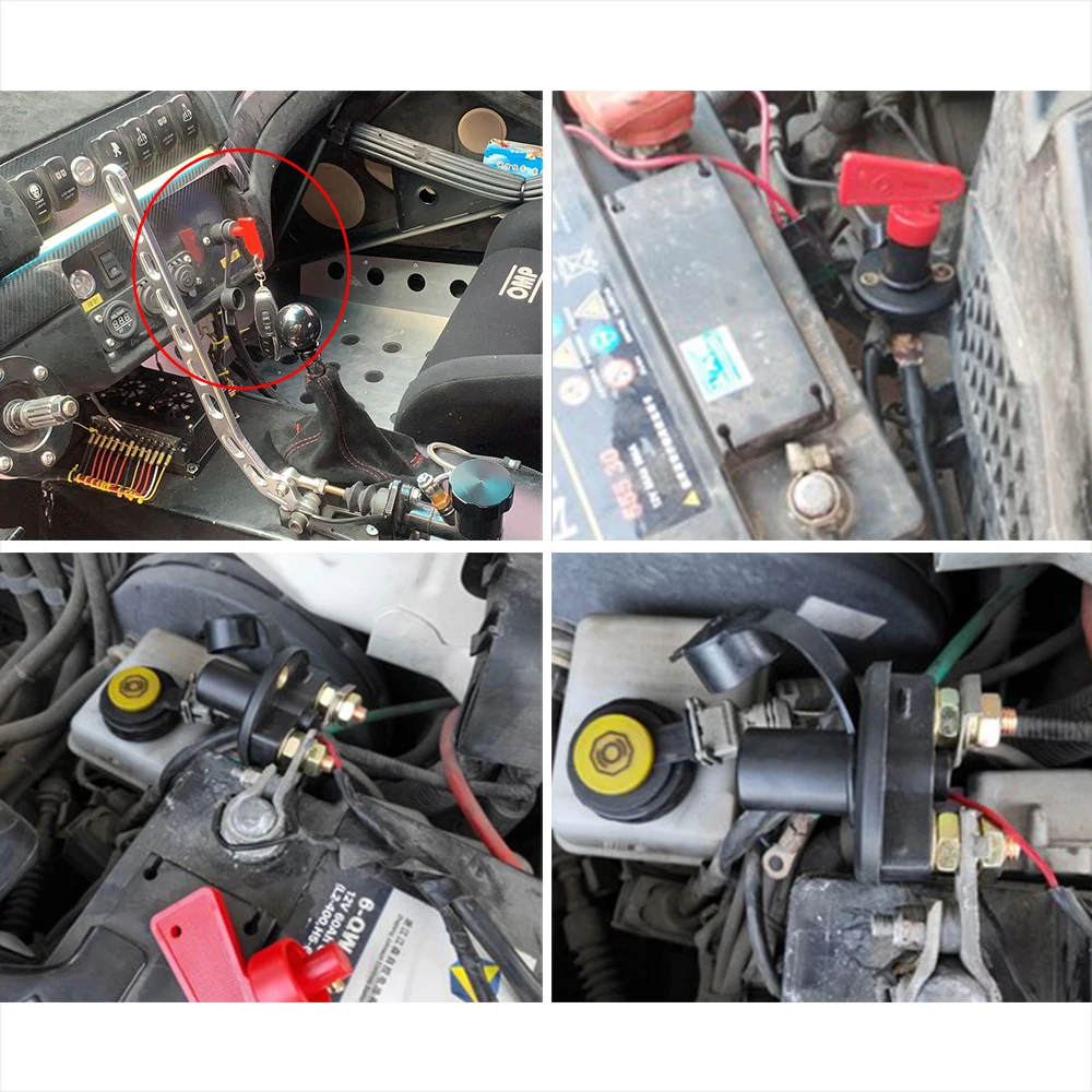 300A 12V 24V Red 2Key Cut Off Battery Main Kill Switch Vehicle Car Modify Isolator Disconnector Truck Boat Auto Car Power Switch