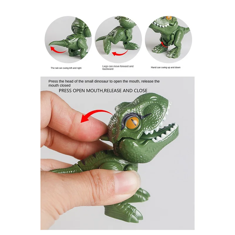 

Excellent-Children's Dinosaur Egg Finger Biting Toys Simulation Tyrannosaurus Tyrannosaurus Dinosaur Boy Funs Toys