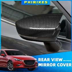 For Mazda 3 Axela 2014 2015 2016 2017 2018 2019 Car Styling 1 Pair Rearview Mirror Cover Cap Mirror Housing Cover Rearview Cap
