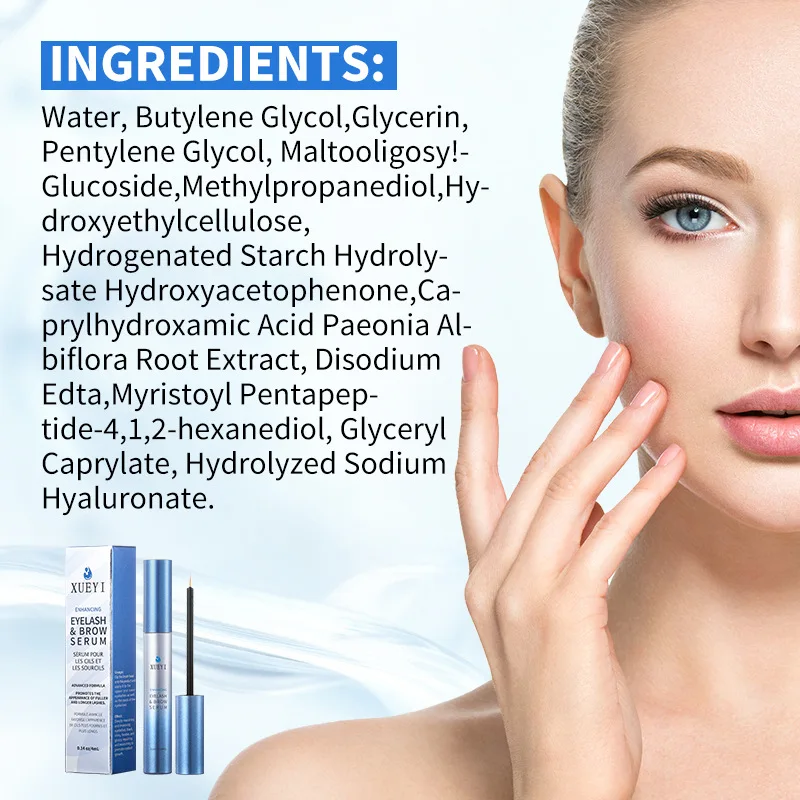 Mascara pour cils et sourcils plus épais et plus longs - Sérum de croissance de cils délicieux avec rehausseur de sourcils