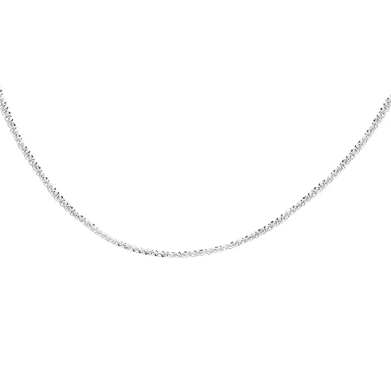 Poputton Sparkling Necklace For Women Clavicle Chain Choker Silver Plated Fashion Jewelry Wedding Party Birthday Gift