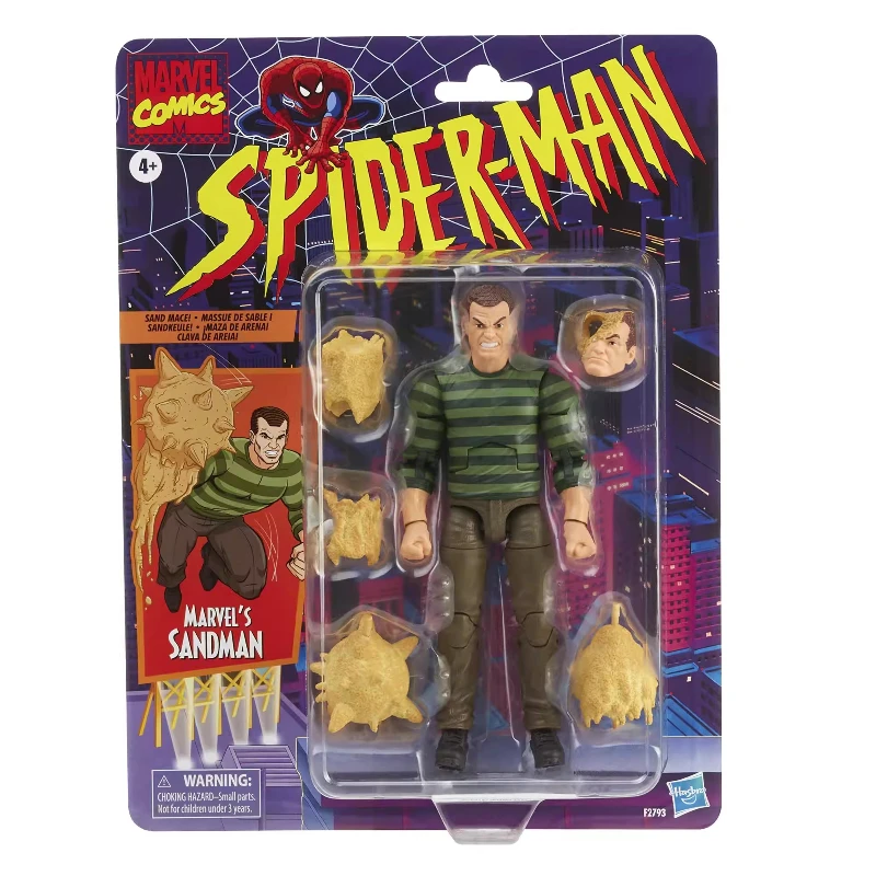 

Genuine Marvel Legend Spider Man Villain Sandman Model Collectable Desktop Decorative Garage Kit Ornaments Gift For Boys