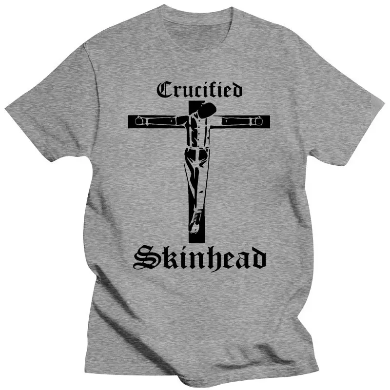 New Crucified Skinhead T shirt Oi Punk skin head T-shirt S-XXL