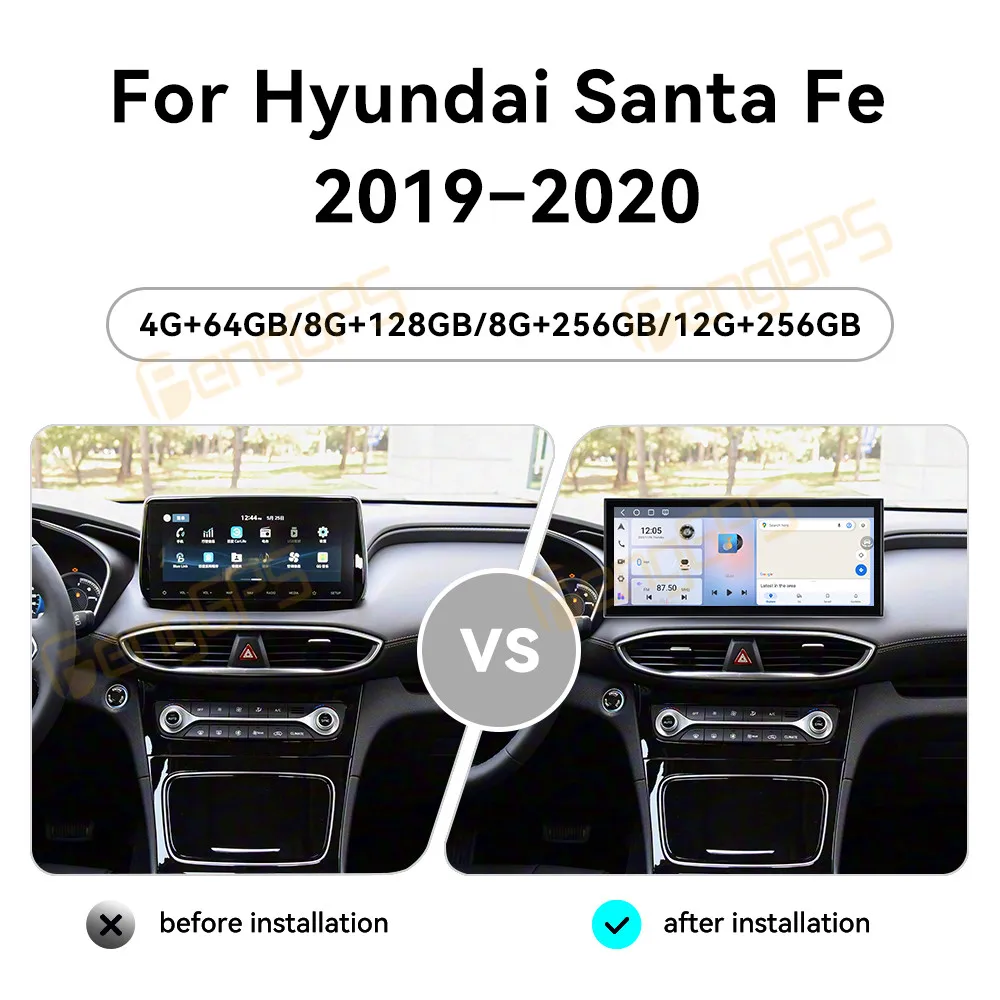 

Android 15 15.8 Inch For Hyundai Santa Fe 2019 2020 Carplay Multimedia Player Auto Radio GPS Navigation WiFi 4G DSP Auto Parts