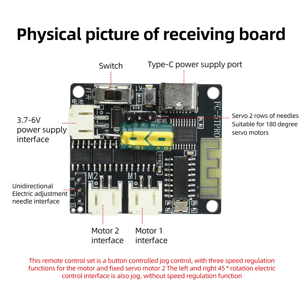 2,4G 4-Kanal DIY Montage Drahtloses Auto-Modul Fernbedienung für Bürstenlose ESC-Zubehörteile – Detail 15