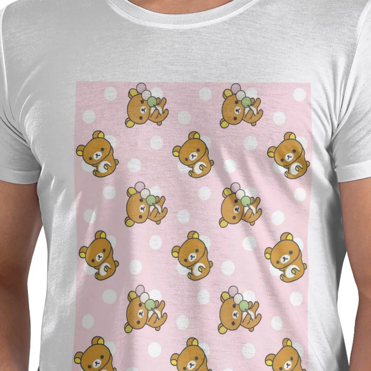 

Lazy Bear Rilakkuma 100% Cotton T-Shirt Men'sClassic T Shirts Men O-Neck Short Sleeve S-6XL