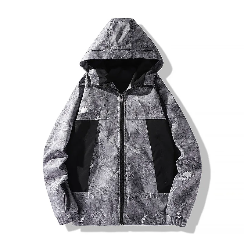 New Men Casual Coat Spring Autumn Simplicity Fashion Solid Hooded Jacket Outdoors Loose Comfort Versatile Thin Style Tops Men