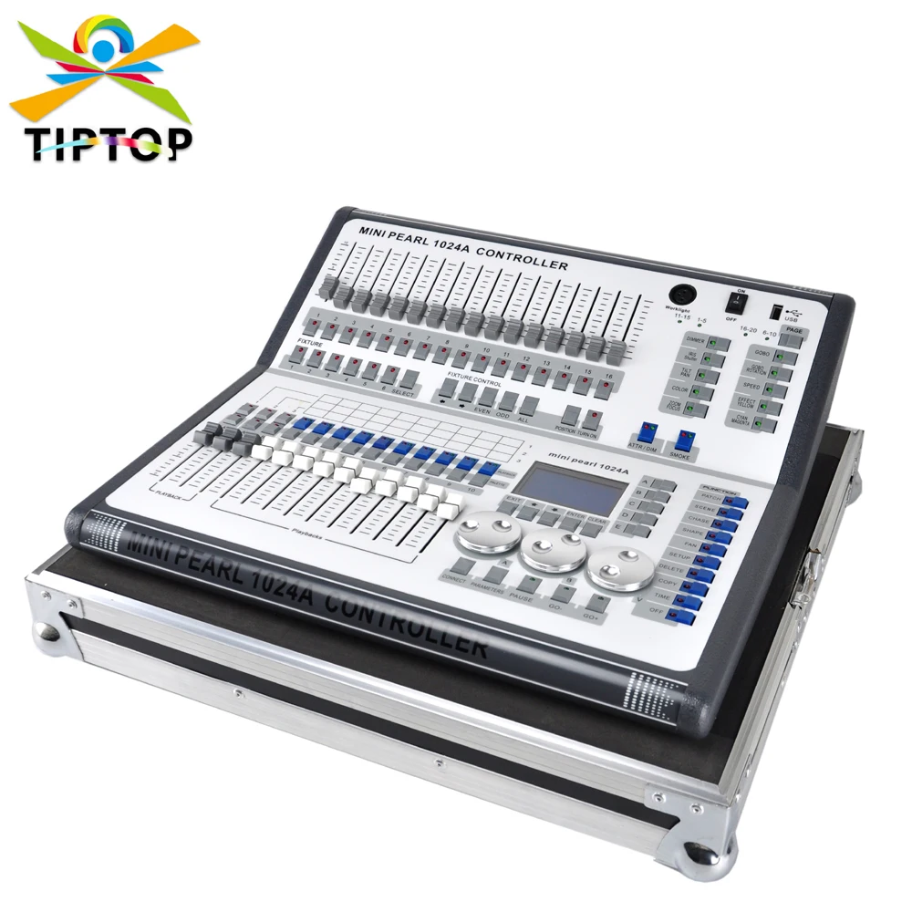 

Gigertop Mini Pearl 1024 DMX Stage Light Console Professional DMX512 Controller Bending Iron Structure Multi Angle View Using