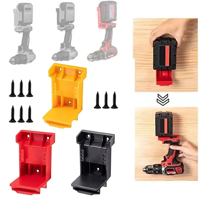 

1/2 шт. для Dewalt/Milwaukee 18 В 20 В дрель и кронштейн для хранения аккумулятора с винтами настенный держатель для хранения инструментов