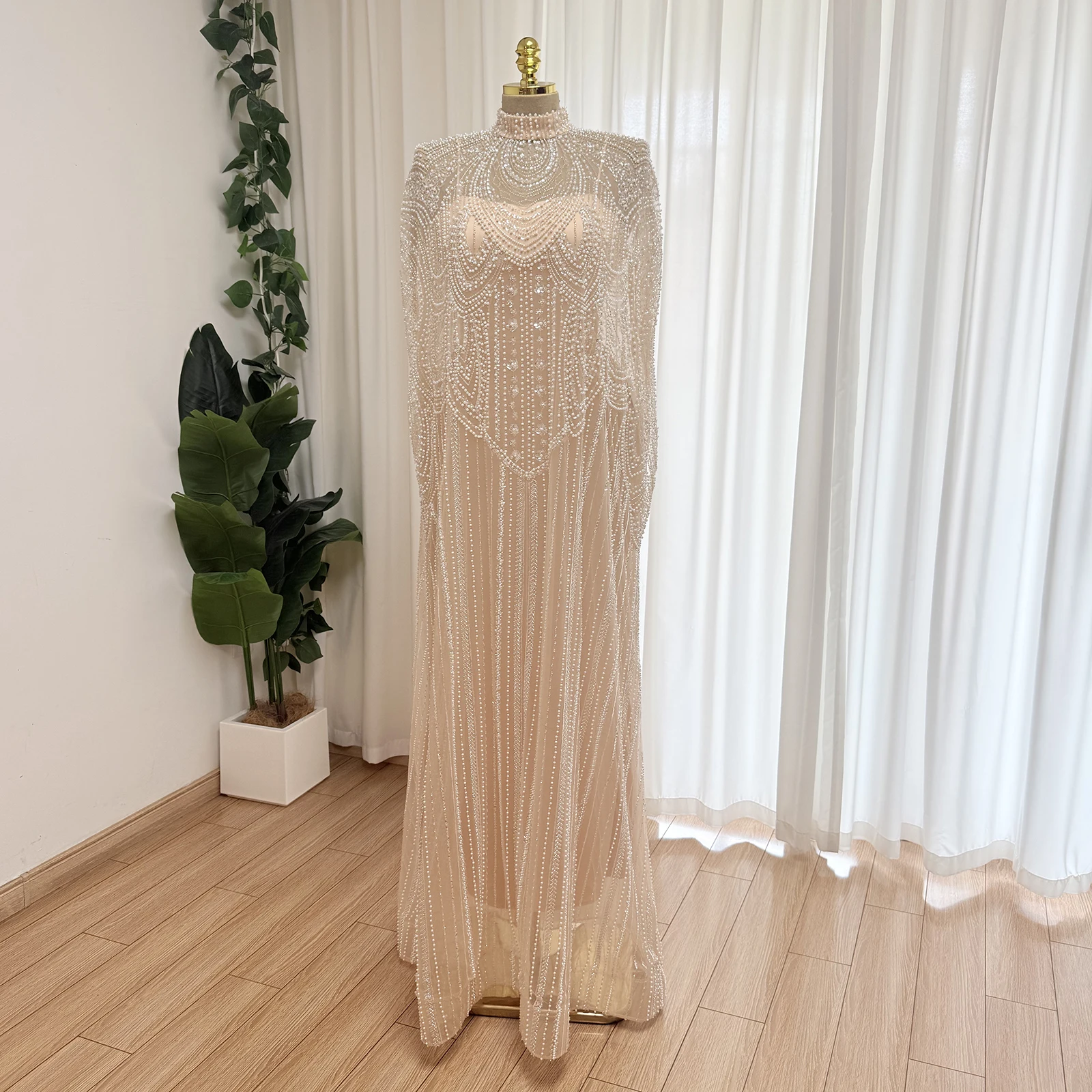 arabic kaftan evening dresses Vsadsau Muslim Evening Dress Satin Islamic Abaya Women Turkey Arab Kaftan  Middle East African Maxi Dress Beige at Amazon Women's Clothing store
