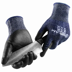 1/3Pair, Level 5Cut-Resistant Gloves, Firm Non-Slip Grip, Heavy Duty Work, Durable & Breathable Nitrile Foam Coated, Touchscreen