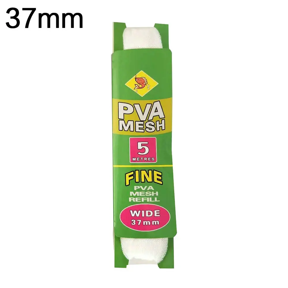 5M Soluble PVA Mesh Bag Refill Carp Feeder Fishing Lures Refill Rig Hook Bait Wrap Bags 25mm 37mm 44mm Fishing Accessories image 6