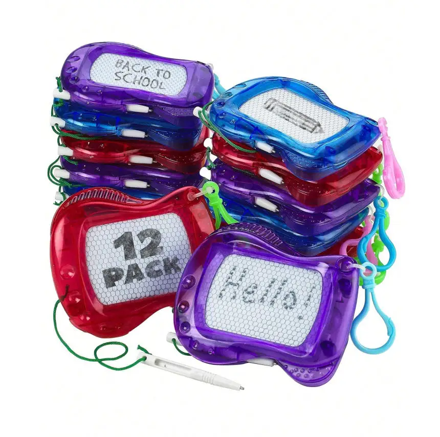 1/4 Mini Whiteboard Keychain - Backpack Keychain Whiteboard, Erasable, Suitable for Boys and Girls, Birthday Party (Random Color