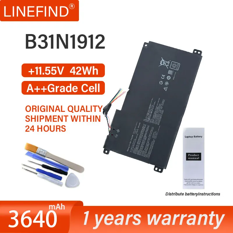 B31N1912 C31N1912 Laptop Battery for ASUS VivoBook 14-E410MA L410MA E410KA E510MA E510KA F414MA L510MA R522MA E410MA-EK026TS