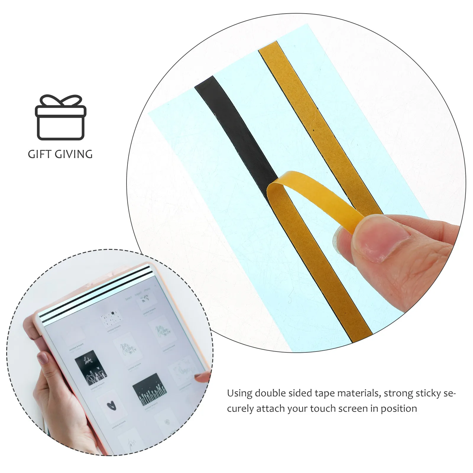 

10 шт. высокопрочных двусторонних клейких лент для ремонта ЖК-экранов, для защитных пленок и резиновых накладок, гладкие, без остатка следов