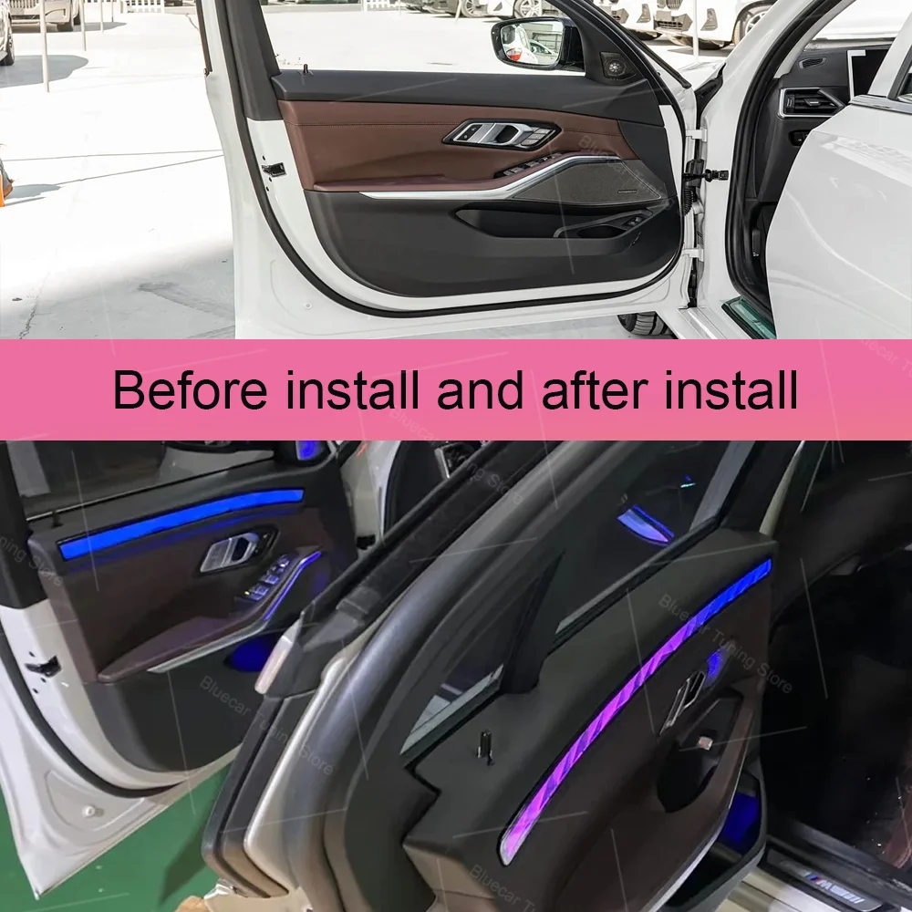 Interior Mouldings For BMW 3 Series G20 G28 Four Door dynamic Ambient Light Crystal Style 2020-2026 Decorative Lights
