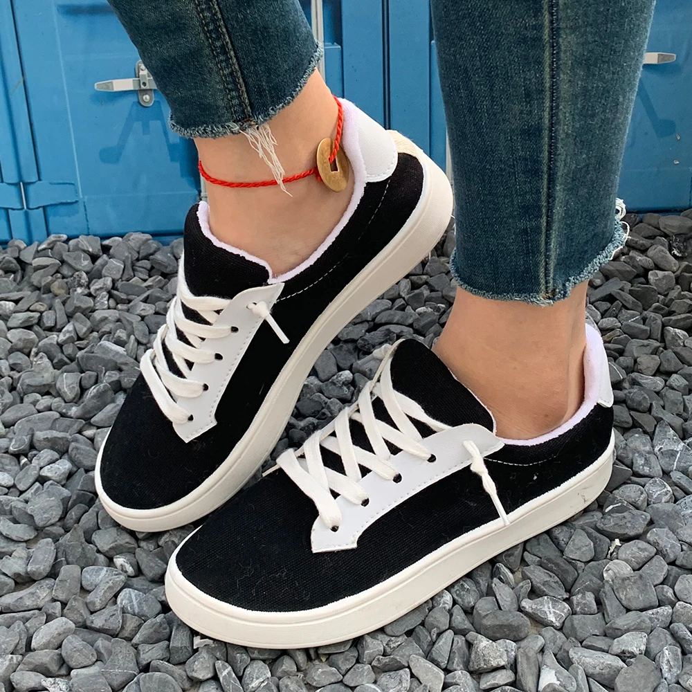 A Pair of Women's Casual Style Sneakers, Walking Shoes, Student Running Shoes, New Spring 2026 Models in Red, Black, Coffee Color, Rose Red, Orange, Pink, Flat Shoes, Comfortable Soft Sole, Round Toe, Slip-On, Couple's Valentine's Day Travel Season Fashion Gift Women's Shoes view 6