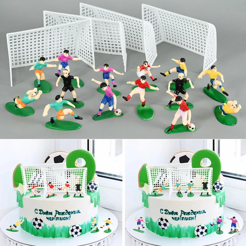 Fußball Fußball Basketball Kuchen Topper Dekorationen Kinder Alles Gute zum Geburtstag Party Supplies Baby Shower Party Decor Desktop Ornament