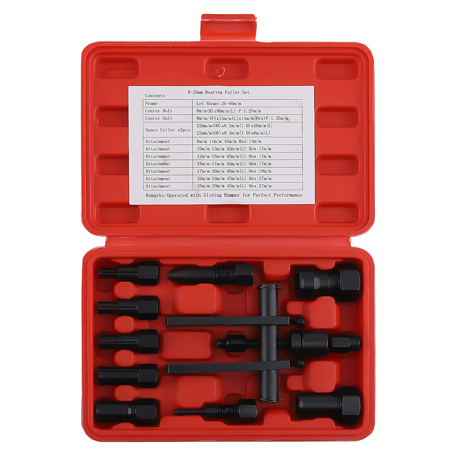 

Motorcycle Inner Bearing Puller Removal Tool Set For Motorcycles 8mm-25mm 10pc