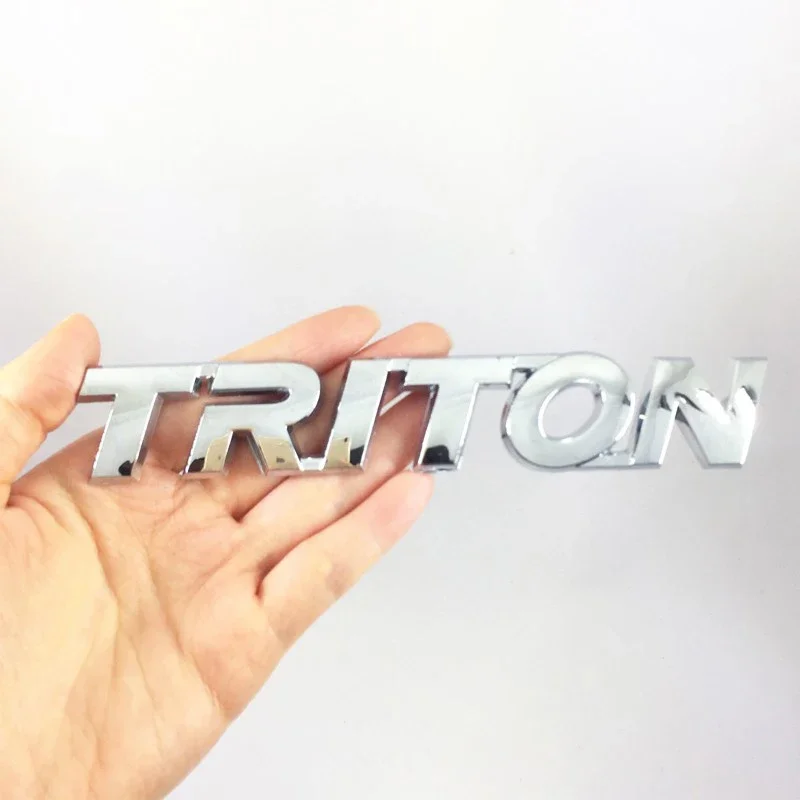 ABS Car Sticker 3D Chrome for Mitsubishi TRITON Emblem Rear Tail Trunk Letter Badge Auto Body Decal Modification Accessories