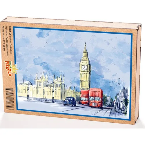 King Of Puzzle London Streets-Uk Wooden Jigsaw Puzzle 204 Pieces (SK02-CC)