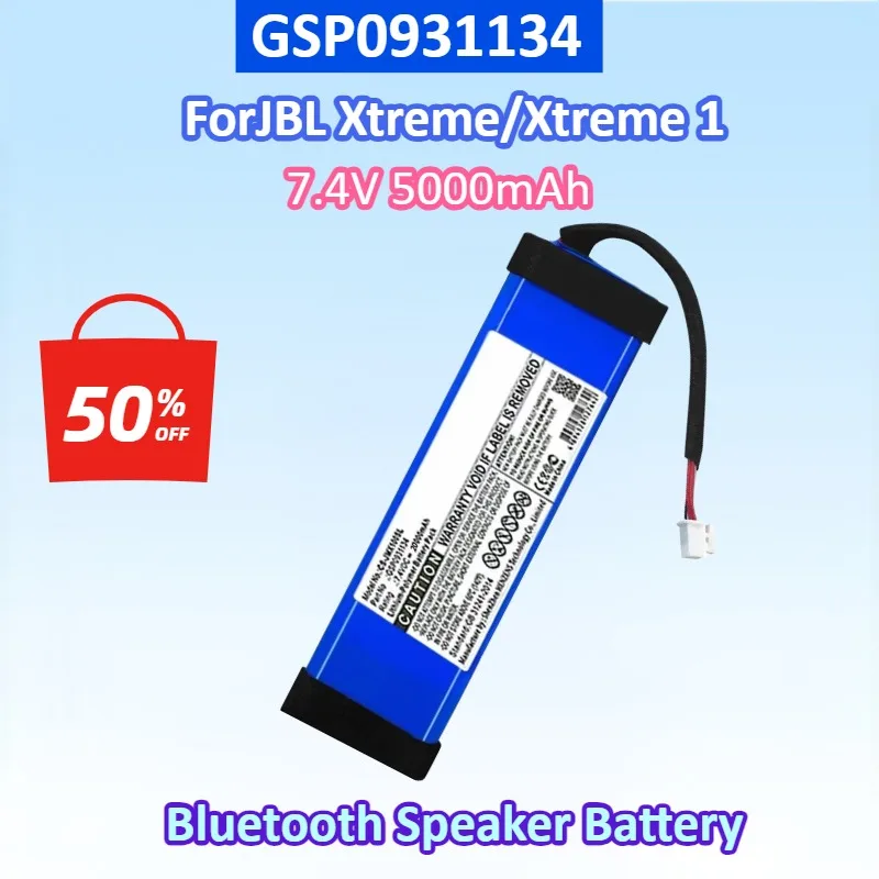 Newest GSP0931134 7.4V 5000mAh Lithium-ion Rechargeable Battery for JBL XTREME/Xtreme 1 High Quality Wireless Bluetooth Battery