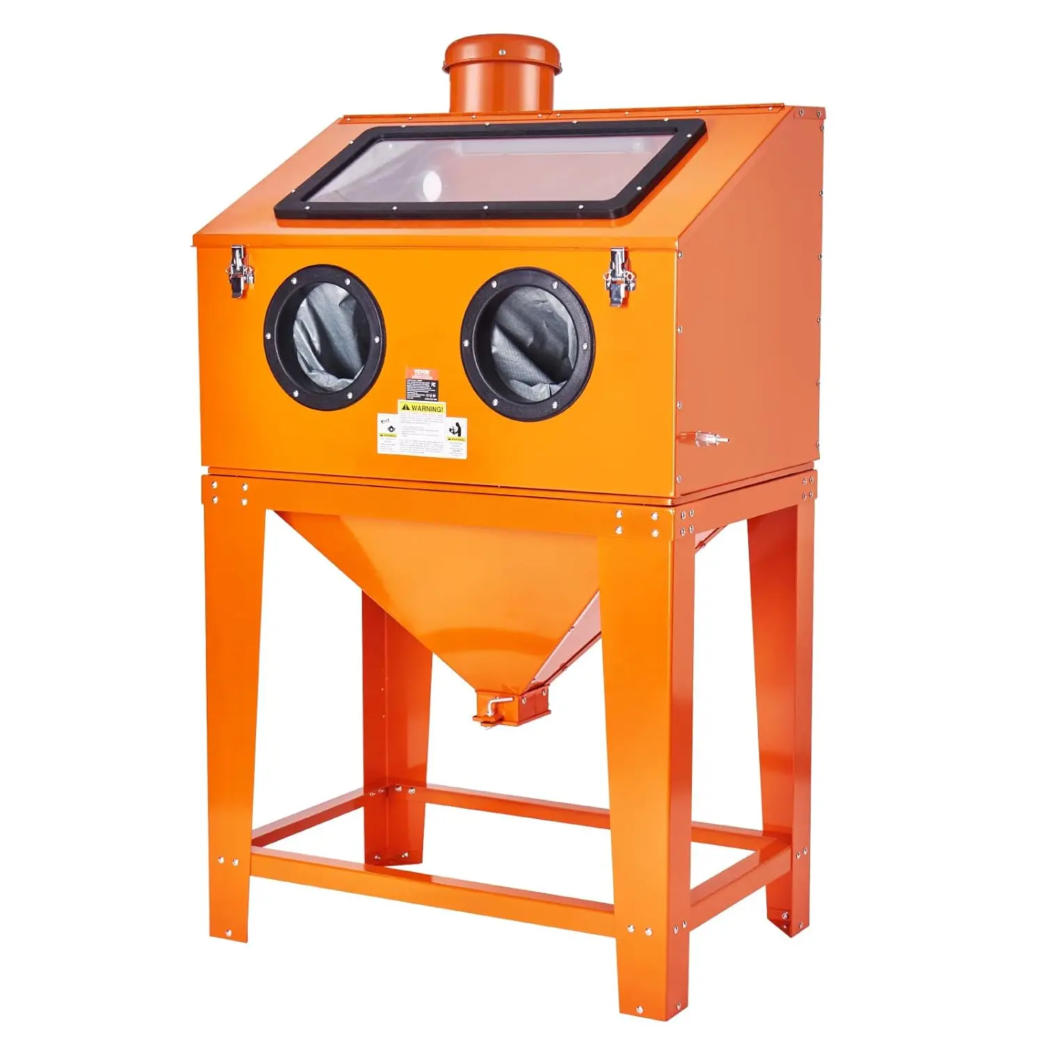 90 Gallon Sandblasting Cabinet with 1 8 Gallon Dust Collection System 40 120PSI Sand Blasting Cabinet with Stand Heavy Duty
