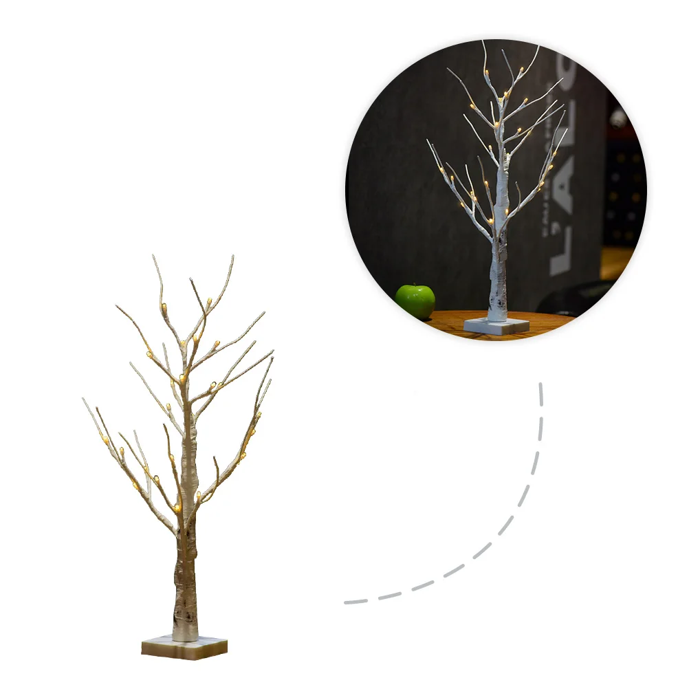 

LED Lighted Flexible Birch Tree Lights LEDs Operated Warm White Night Light Tree Light for Home Festival Party Wedding H