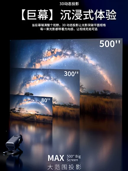 HD 3D Starry Sky Galaxy Night Light Projector with Soft Light, Planetarium Projector for Room Ambiance and Decor