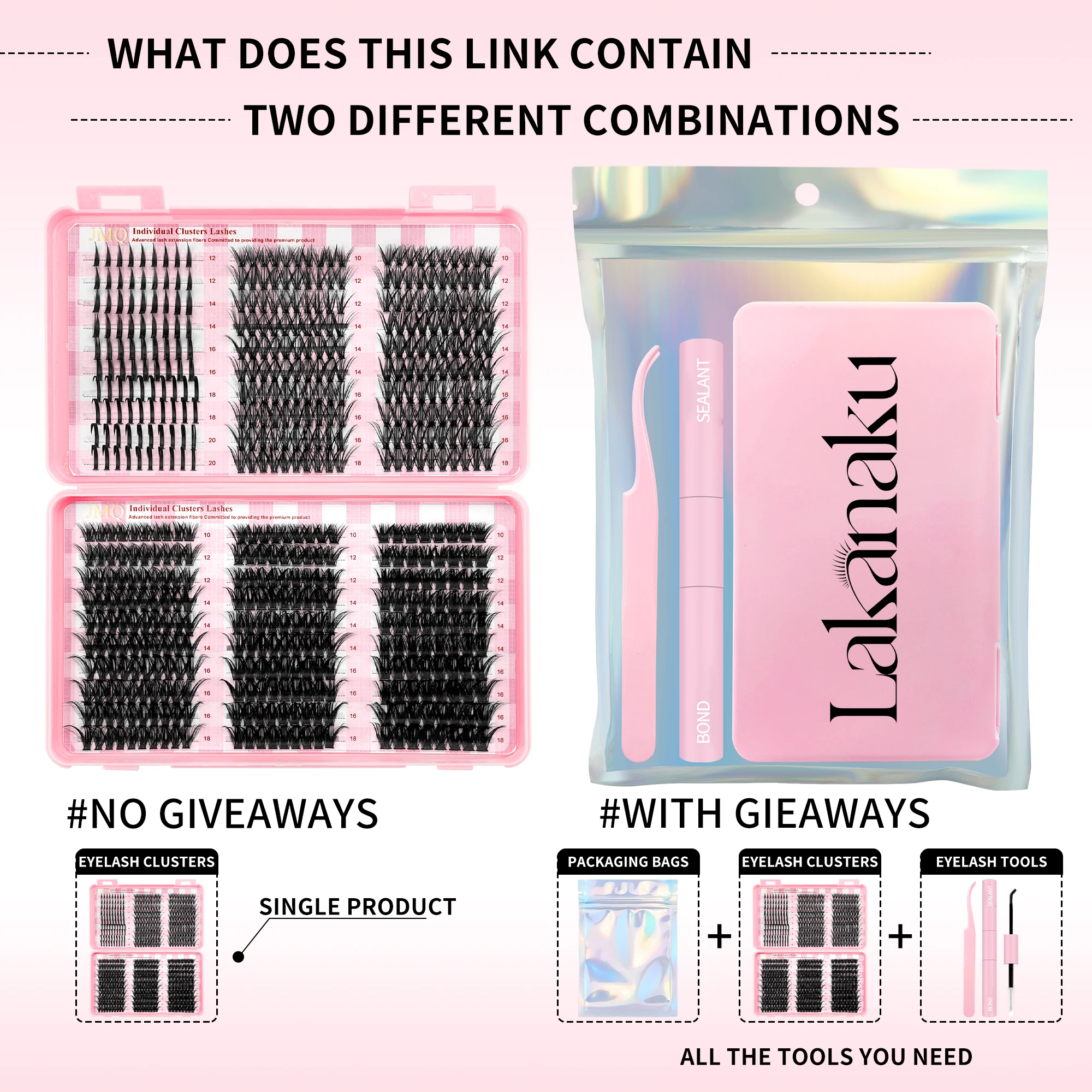 Anfängerfreundliche Cluster-Wimpern, vorgefächer, einfach anzubringende DIY-Extensions, leichte Streifen mit Übungstablett, keine Beschädigung der Wimpern