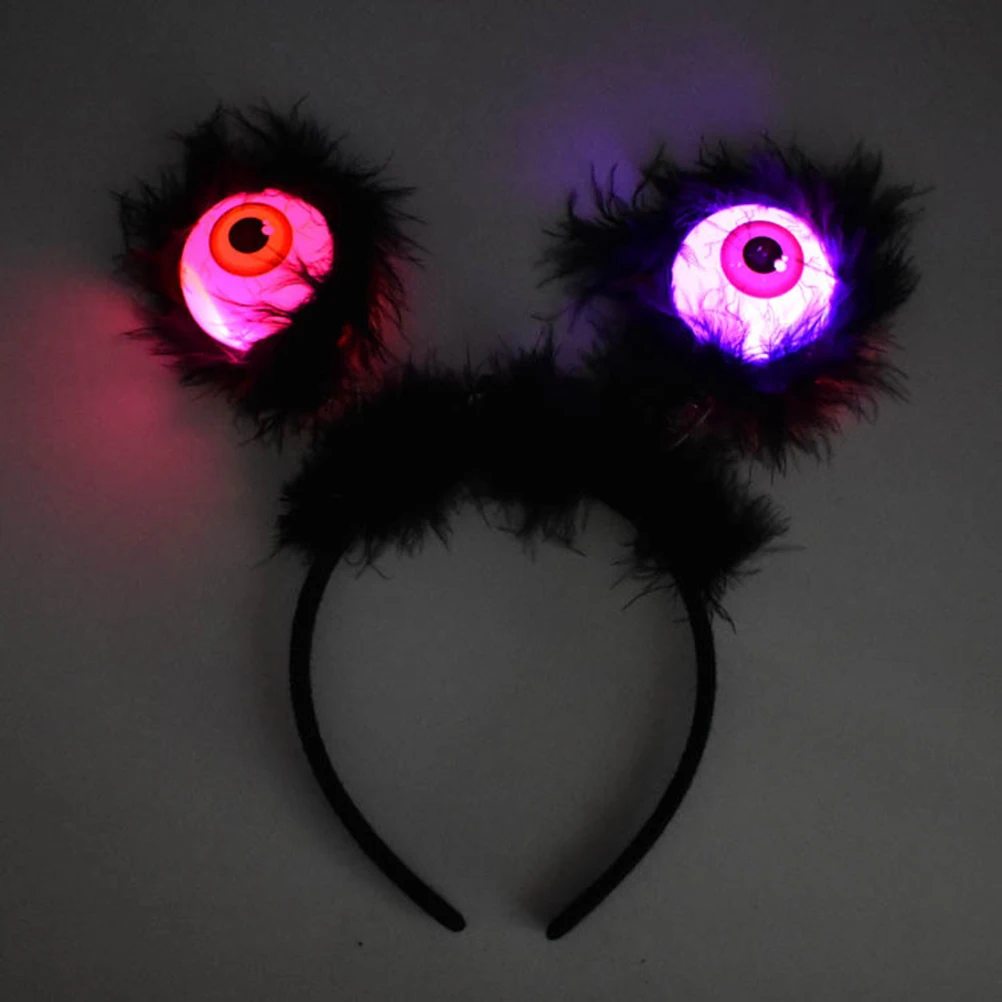 

Luminous Eye Headband Eyeball Halloween Hair Hoop Scary Kids Adults Costume Hairstyling Tool Hairband