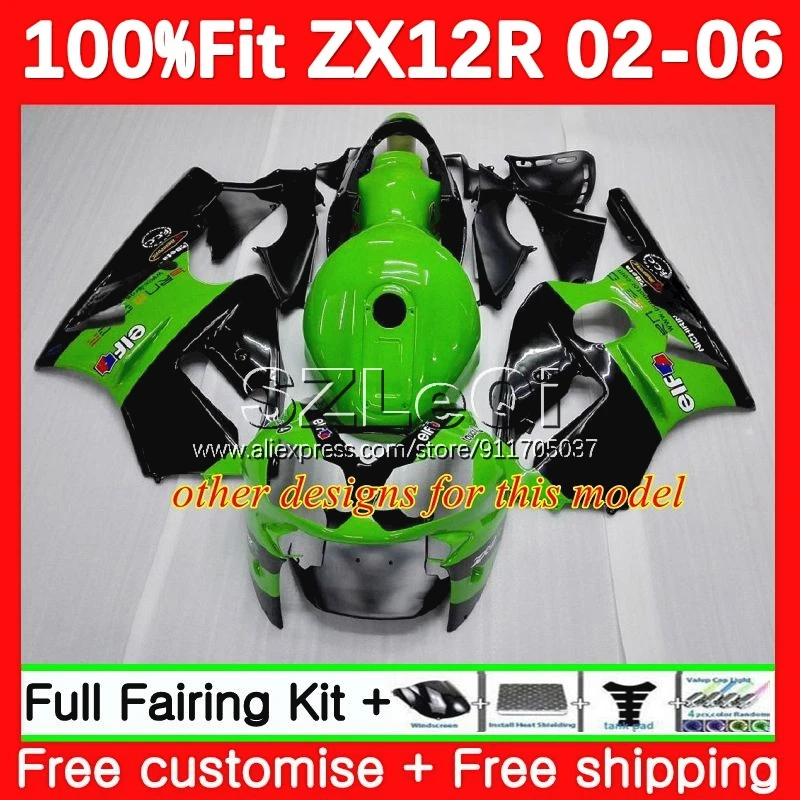 Injection For KAWASAKI NINJA ZX-12R ZX12R 02 03 04 05 06 Blue Flames 116No.131 ZX 12R ZX1200 CC 2002 2003 2004 2005 2006 Fairing