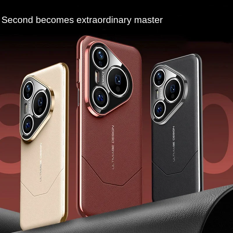 

Роскошный чехол с простым кожаным покрытием Good Feel для Huawei Pura 80 Ultra 80 Pro + 70 Pro Mate 70 Pro 60 RS 50, защитный чехол