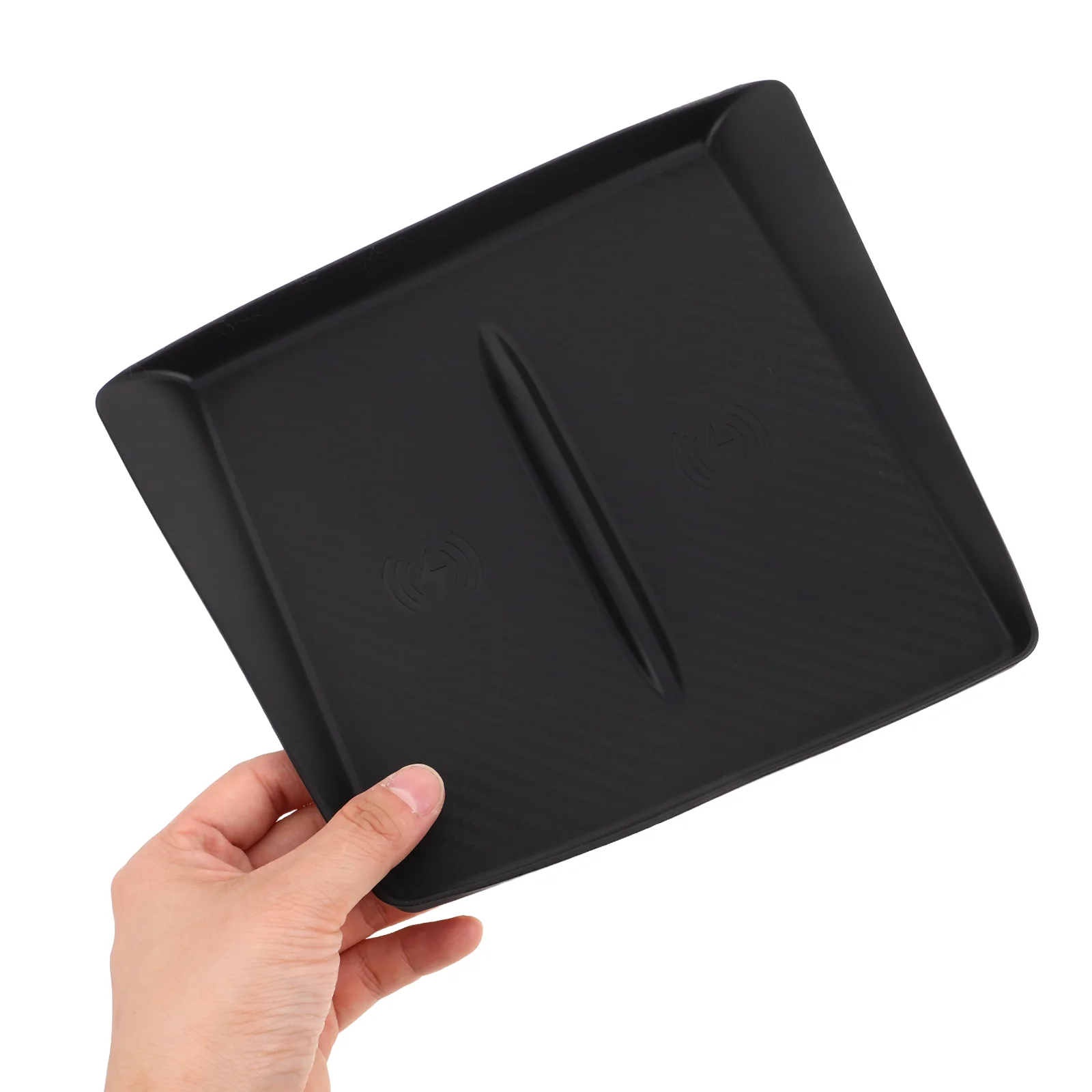 Silicone Pad for Car Accessories Black Wireless Charging AntiSlip Console Mat Phone Holder Y Interior Decor Car