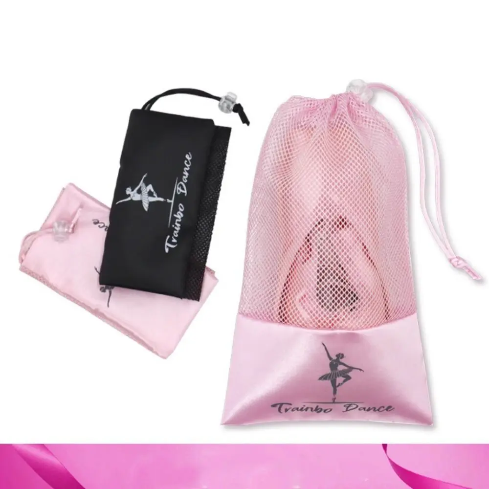 Practical Portable Dance Shoes Storage Pouch Mesh Breathable Dance Shoes Handbag Drawstring Ballet Organizer Bags Girls