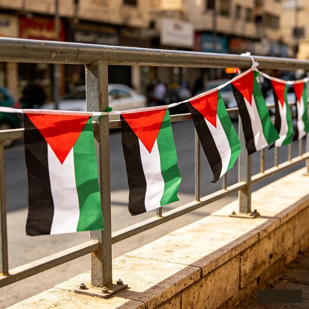 Palestine bunting flags 14x21cm 20pcs/lot Pennant Palestine  String Banner Festival Party Holiday for decoration