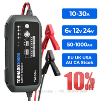 TOPDON T30A TORNADO30000 50Ah To 1000Ah 12v-24v 24 Volt 12/24v 12v 24v 30a Auto Portable Intelligent Car Lithium Battery Charger