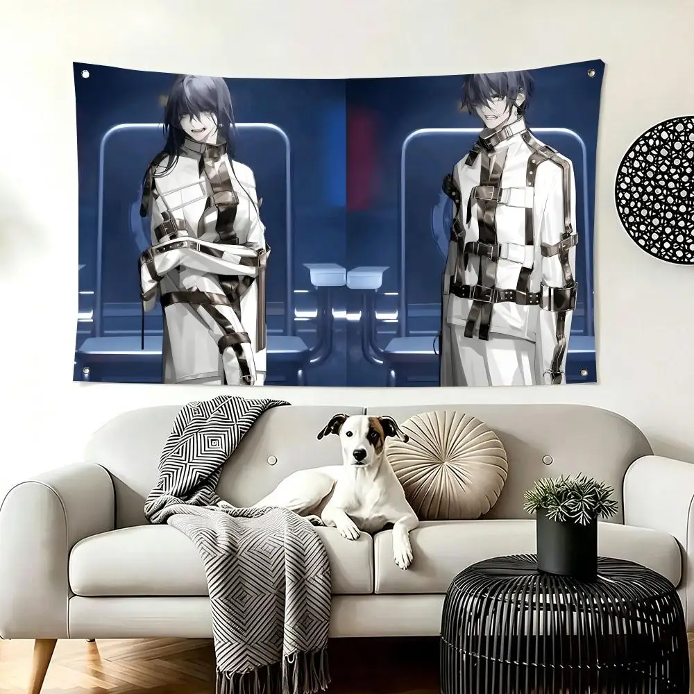 Retro Anime S-Strait Jacket Flags  For Living Room Home Dorm Decor Wall Outdoor Camping Party Banner Gifts