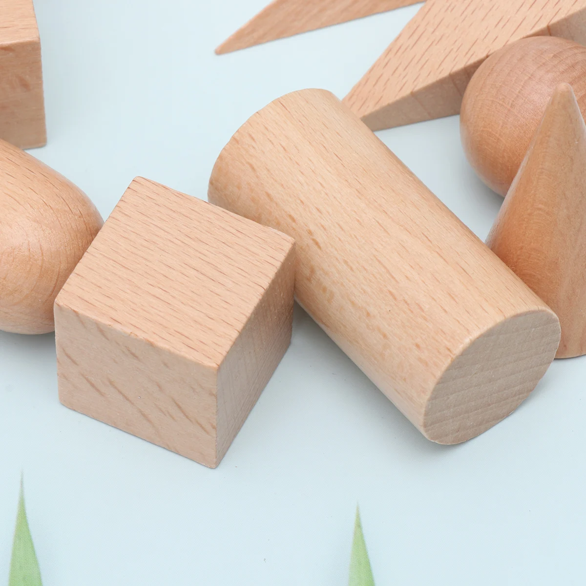 

11 Pcs Puzzle Wooden Geometry Teaching Toys Child Kids Bamboo Preschool Geometric