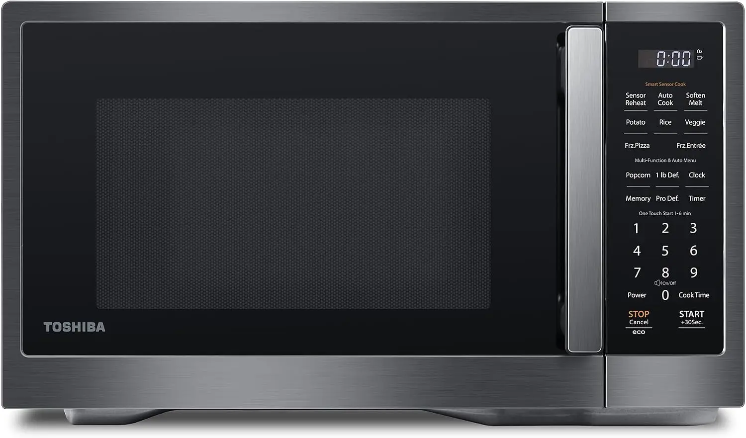 Countertop Microwave Oven, 1.2 Cu Ft 1000W with Smart Sensor and 13 Auto Menus, Mute Function, 12.4