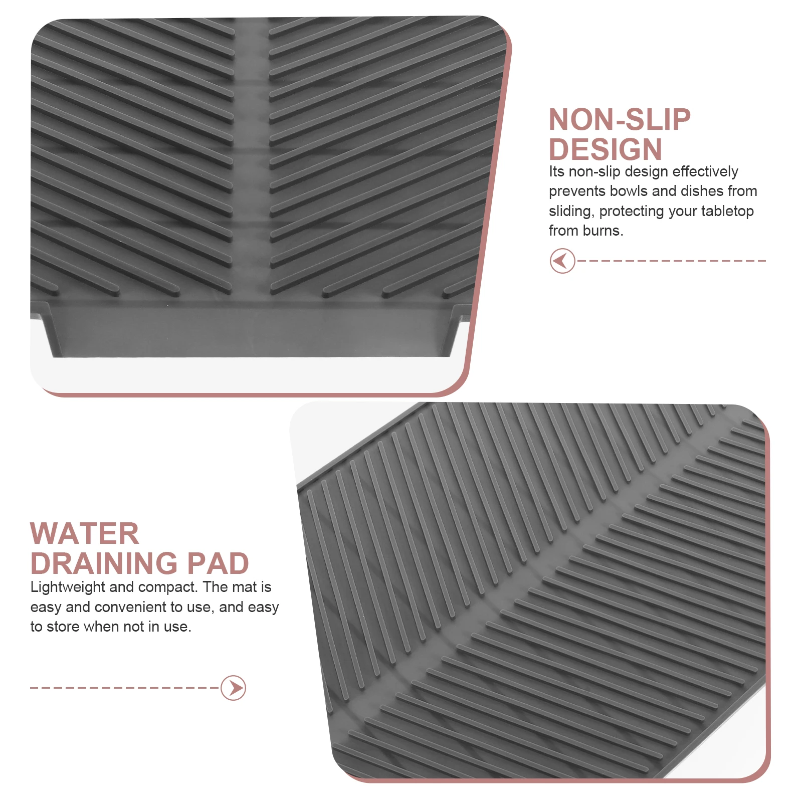 

Silicone Sink Mat Stable Non-Slip Kitchen Sink Protective Mat Flexible Silicone Pad for Countertop Protection Bowls Plates Pots