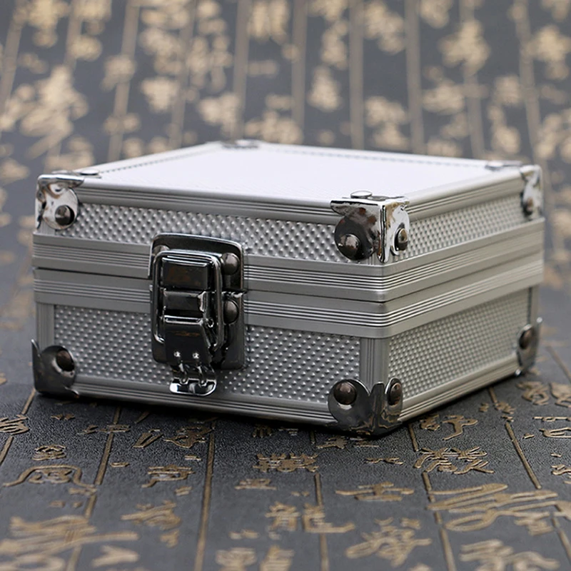 

Tattoo Kit Box Tattoo Machine Case Box 110x110x60mm with Lock Aluminum Makeup Carrying Box Storage Case with Sponge