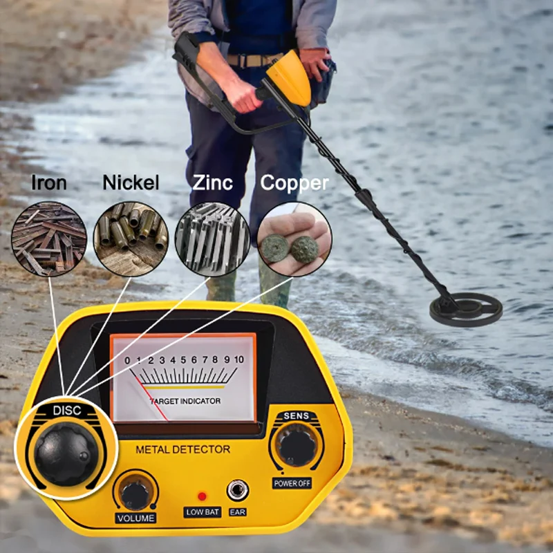 MD-5090 Metal Detector Underground Gold Detector Metal Length Adjustable Treasure Seeker Portable High Precision Hunter Detector