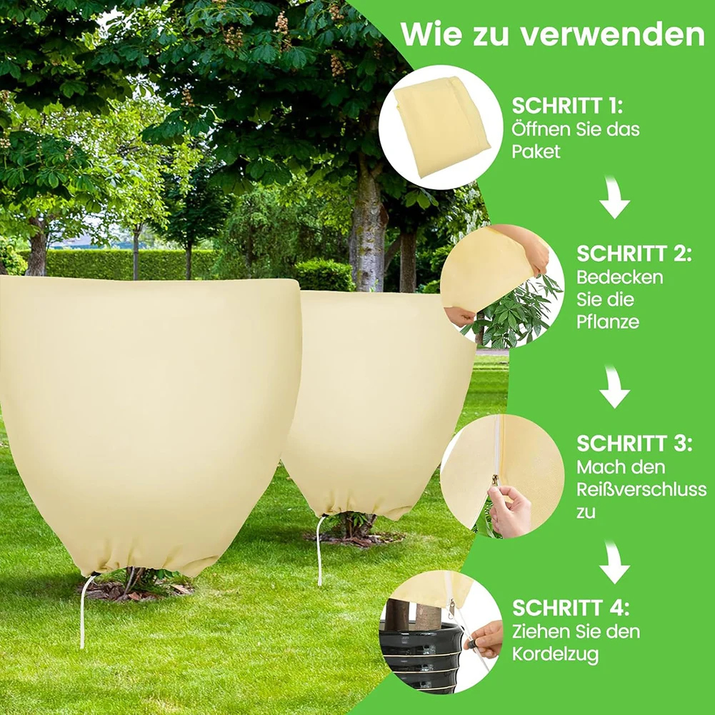 겨울 식물 커버 보호 따뜻한 커버, 나무 관목 식물 보호 가방, 마당 정원 식물용 추위 방지 서리 보호