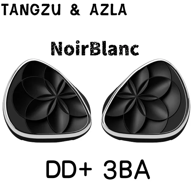 Pre-order TANGZU X AZLA Noirblanc 1 Dynamic Driver + 3 Balanced Armature Drivers IEM with Modular Detachable Cable Design