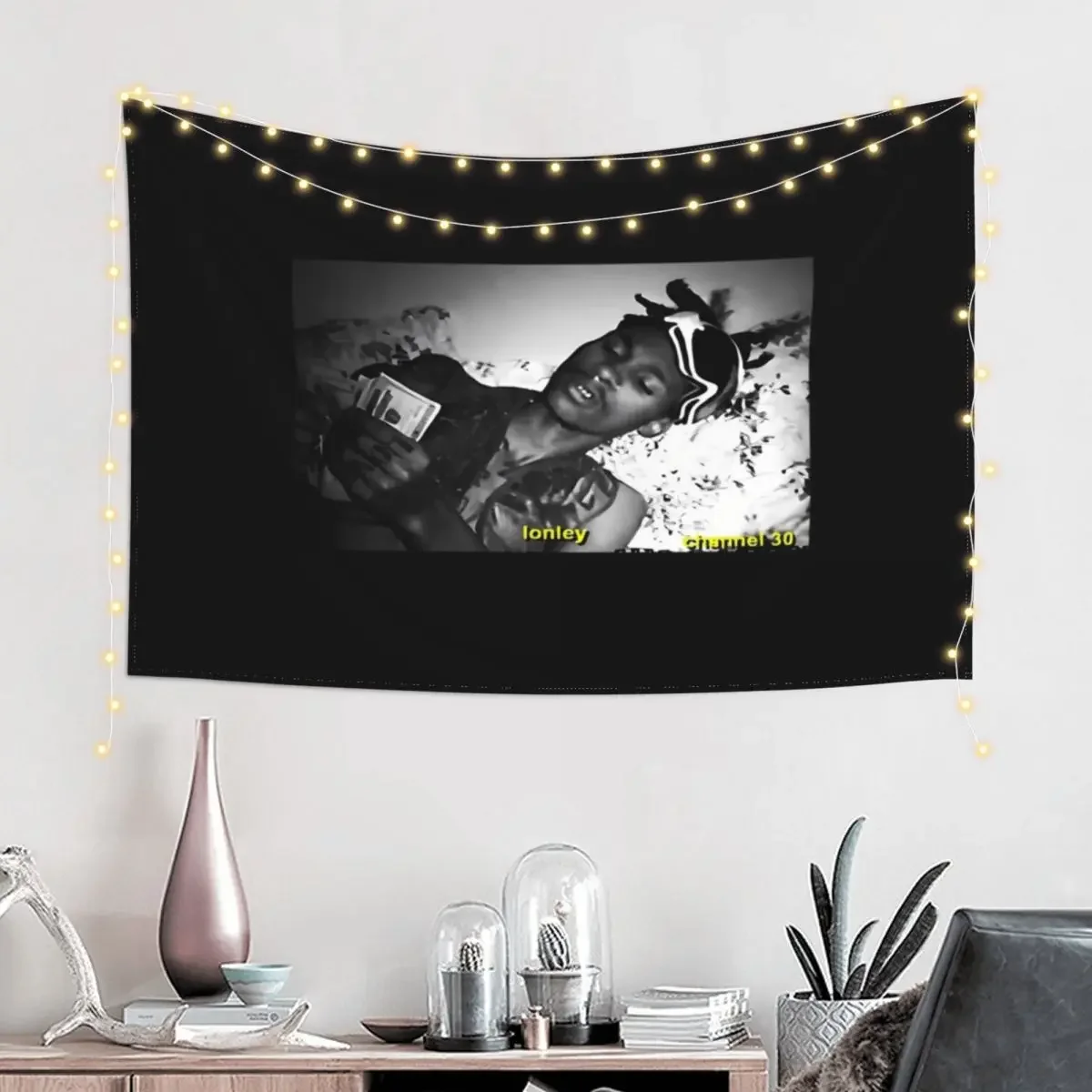 Black kray lonely Tapestry Luxury Living Room Decoration Wallpaper Bedroom Wall Decor Tapestry