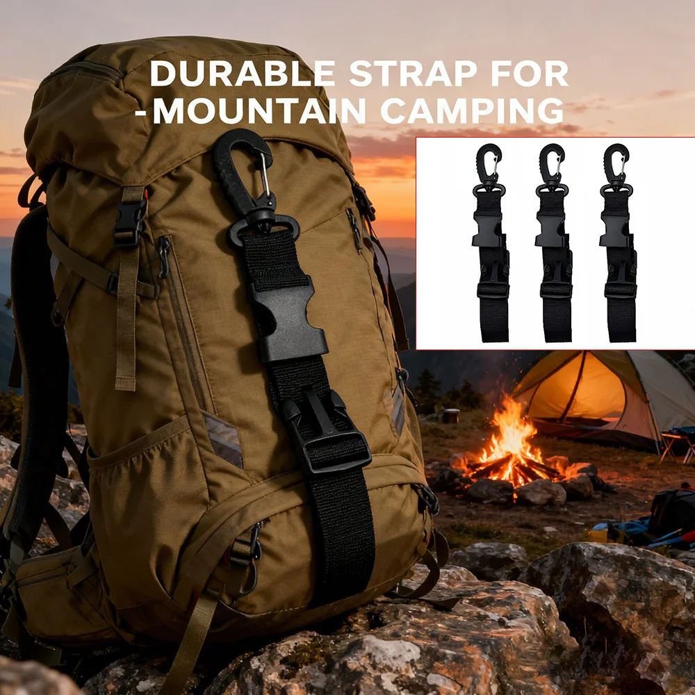 360-Degree Rotatable Round Head Travel Backpack External Luggage Strap, Quick Installation, External Accessories for Backpacks, Suitcases, and Luggage Bags view 3